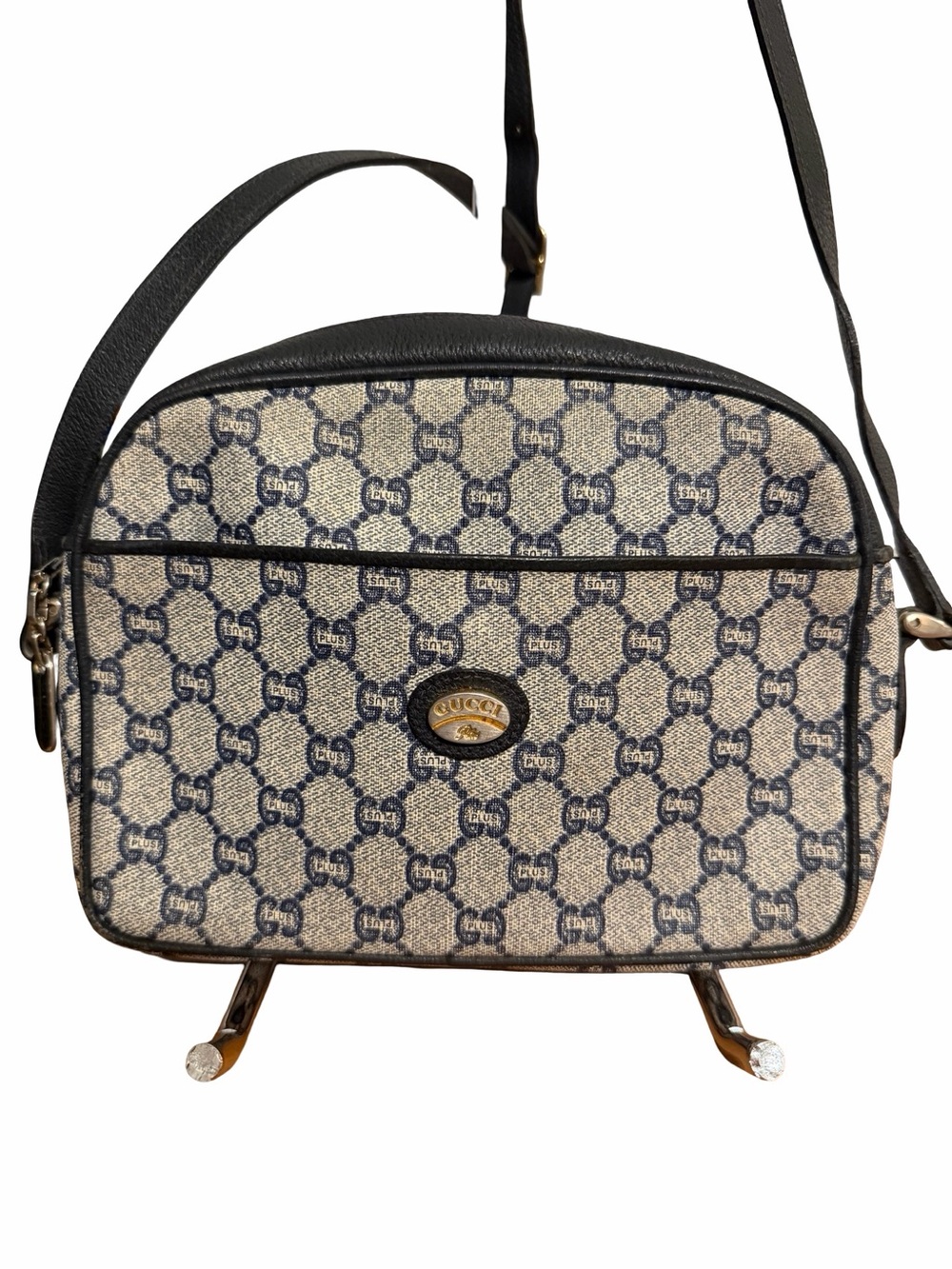 Gucci Plus Monogram Shoulder Bag Crossbody Vintage Authentic